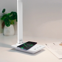 Lampe de bureau LED électrique en plastique minimaliste avec charge sans fil, flexible, multifonctionnelle, commande tactile, veilleuse pour lecture, 5V
