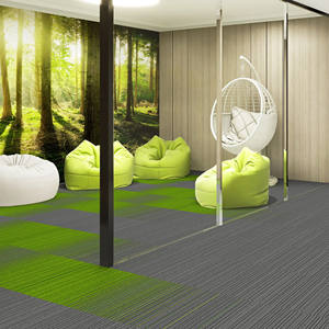 Dalles de moquette commerciales modernes épaisses à motif puzzle, auto-adhésives, à boucle entière, pour usage commercial et de prière - Product Image 1