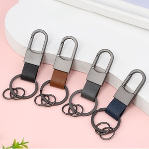 พวงกุญแจหนังแท้พรีเมียมหรูหราสไตล์เรโทร พร้อมโลโก้แบรนด์สั่งทำได้ ขายส่ง - Product Image 6