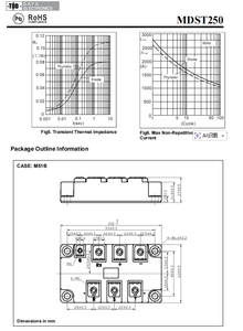 Modulo trifase MDST200 con <span class=keywords><strong>ponte</strong></span> <span class=keywords><strong>a</strong></span> <span class=keywords><strong>diodi</strong></span> e tiristori per alimentatore switching VDRM/VRRM 800-1600V - Product Image 4