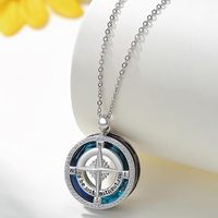 Colección de Collares de Brújula Personalizables, Multi-Estilo, a la Moda, Plata 925 con Incrustaciones de Circonio, Collar con Colgante Retro