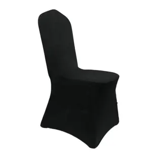 Premium Spandex Fabric Black Church Chair Cover For Wedding