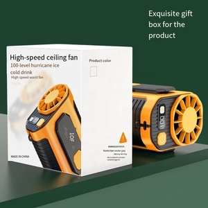 Ventilateur portable rechargeable USB XKC pour le <span class=keywords><strong>camping</strong></span> et les voyages, à clipser sur la ceinture, mini, compact, avec batterie externe intégrée - Product Image 5