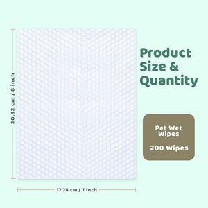 Toallitas Ecológicas para Mascotas, Hipoalergénicas y Biodegradables, para Limpiar Patas y Pelaje de Perros y Gatos - Product Image 3
