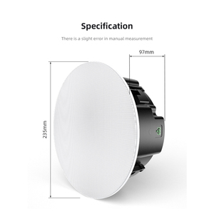 Haut-parleur WiFi multiroom pour plafond, 1 maître + 1 esclave, 60Wx2, DLNA pour l'<span class=keywords><strong>audio</strong></span> de toute la maison - Product Image 4