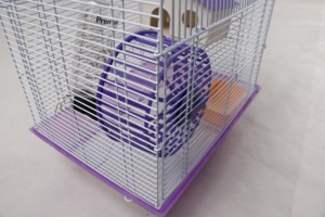 Fabrika toptan <span class=keywords><strong>Metal</strong></span> <span class=keywords><strong>Hamster</strong></span> kafes tel <span class=keywords><strong>Pet</strong></span> House taşınabilir dayanıklı plastik nefes çizgili çoklu boyut özelleştirilmiş renk - Product Image 4