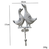 Crochets en fonte de fer forgé en forme de canard, créatifs et mignons, porte-manteaux robustes et durables pour maisons, jardins, hôtels, patios