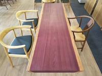 Table à manger moderne et élégante sur mesure en bois de cœur de rose pour cuisine, restaurant, hôtel - pour maison, bureau, villas