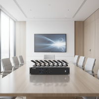 Système de microphone sans fil UHF HUAIN, système audio professionnel pour conférences avec micro de table pour salles de réunion