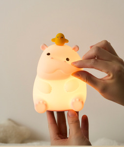 Mignon rose hippopotame LED <span class=keywords><strong>veilleuse</strong></span> moderne USB charge tactile synchronisation Pat lampe pour chambre décor ou cadeau pour enfants bricolage caractéristique - Product Image 6
