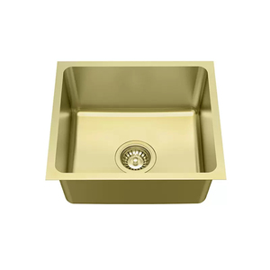 Fregadero de cocina utilitario de barra, cuadrado, mini, de un solo tazón, bajo encimera, de acero inoxidable SUS304 cepillado, antihuellas, de gran profundidad y diseño personalizado - Product Image 2
