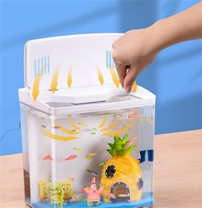 Acryl Kleine Vis Tank Desktop Plastic Zaohetian Usb Dc 5V Halloween Aquaria & Accessoires 1000 Liter Plastic Viskwekerij Tank - Product Image 3
