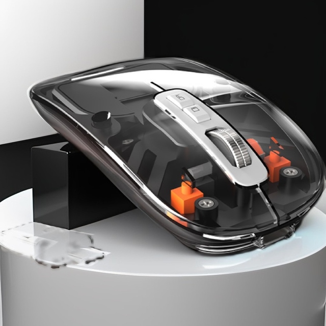 Transparent Wireless Mouse Three-mode Connection for Both Girls and Boys Lightweight Gaming Office and E-sports Mouse