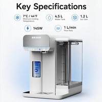 Bureau Pureza 44 ℉   Refroidisseur d'eau froide avec système de filtration d'eau naturelle et réfrigérée, filtre à charbon actif et boîtier en plastique