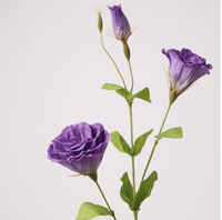 Fleurs artificielles en latex Lisianthus à toucher réaliste hautement simulées, fleurs artificielles de qualité supérieure à toucher réaliste pour mariage et décoration intérieure