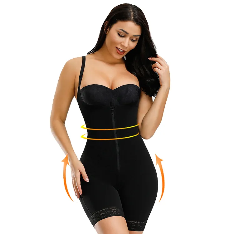 HEXIN New Design Slim Lingerie Women Body Shapers High Waist Tummy Control Spandex 3 Layers Butt Lifter Shapewear