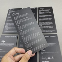 Cartes d'instructions d'entretien personnalisées au design minimaliste, imprimées en noir et argent avec finition dorée