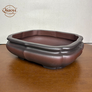 Pots à fleurs <span class=keywords><strong>en</strong></span> argile violette de Yixing, <span class=keywords><strong>pot</strong></span> à bonsaï, rectangle irrégulier, écologique, capacité 1L, décoration intérieure et extérieure pour la maison et le jardin - Product Image 3