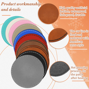 Custom Leather <b>Drink</b> <b>Coasters</b> - Thick Soft PU Leather Heat Resistant Table Mats for Coffee, Tea, Bar, or Promotional Gifts - Product Image 4