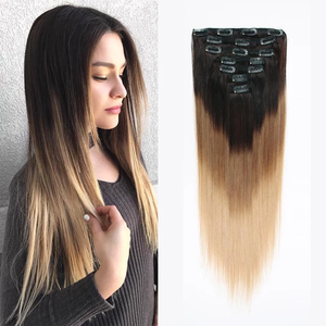 Extensiones de Cabello Humano Ruso Virgen 100% de Doble Trama, Sintéticas, Un Set de Seis Piezas con Clips, Venta al por Mayor de Fábrica - Product Image 5