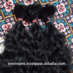 Vente chaude 100% vierge Remy cheveux humains en vrac indien cheveux Machine Double trame pas de poux et de noix bonne Texture - Product Image 4