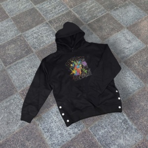 Sudaderas con Capucha Ecológicas de Otoño, Estilo Holgado, 100% Algodón, con Botones Laterales, Personalizadas con Logotipo, Venta al Por Mayor - Product Image 4