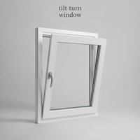 Fenêtre moderne en aluminium à ouverture oscillo-battante avec stores intégrés, double vitrage, quincaillerie allemande, fenêtre combinée fixe pour villa