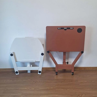 Table basse relevable pneumatique à hauteur réglable, pied unique, gain de place, pour petit salon