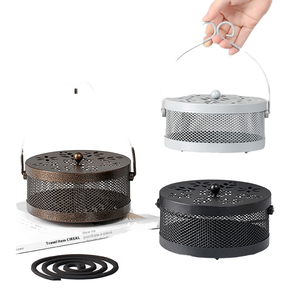 Caja de Incienso Grande para el Hogar con Tapa, Estilo Clásico Indio, de Hierro Ignífugo, con Aroma a Sándalo, Repelente de Mosquitos - Product Image 1