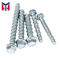 Boulon d'ancrage autotaraudeur à tête hexagonale en acier au carbone zingué, filetage complet, pour maçonnerie et béton, idéal pour la construction - Vente chaude