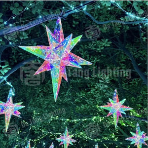 Adorno Luminoso Colgante de Estrella Radiante para Navidad, Ideal para Atraer la Atención en Zonas Festivas de Comercios y Eventos - Product Image 6