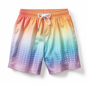 Shorts <span class=keywords><strong>de</strong></span> <span class=keywords><strong>bain</strong></span> pour hommes à dégradé <span class=keywords><strong>de</strong></span> couleurs estivales, séchage rapide, impression numérique 3D, taille élastique avec cordon <span class=keywords><strong>de</strong></span> serrage, shorts <span class=keywords><strong>de</strong></span> plage - Product Image 2