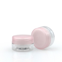 Pot cosmétique portable transparent en PET de petite taille 10ml 15ml 20ml pour crème de soin avec bouchon à vis intérieur