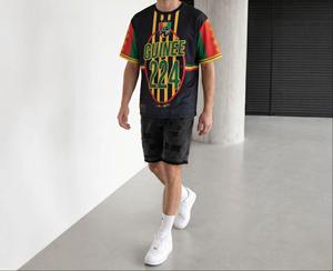 Camiseta de Fútbol <span class=keywords><strong>GUINEE</strong></span> para Hombre, Cuello Redondo, Manga Corta, Color Sólido, para Adultos, Todas las Temporadas, para Fitness y Deportes, Talla 6XL - Product Image 2