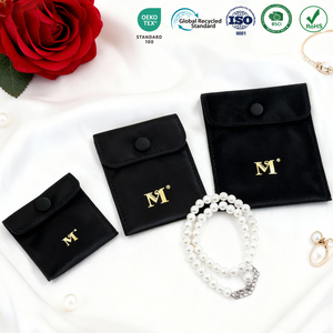 Eastsunshine - Vente flash - Pochette à bijoux personnalisable avec logo OEM - Pochette à bijoux en velours de haute qualité - Pochette à bijoux de luxe avec estampage doré pour Noël - Product Image 2