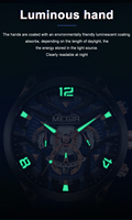 MEGIR en stock, montre homme chronographe, montre à bracelet en silicone, montre à quartz de luxe pour homme, prête à être expédiée