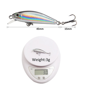 Nouvelle leurre artificielle submersible Luya 4,5 cm/3 g en plastique pour la pêche au bar en eau profonde en lac et en eau salée – Cible : espèces de poissons - Product Image 1