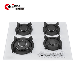 Dessus de table/cuisine intégrée en verre trempé 60cm cuisinière à gaz à 4 brûleurs, cuisinière à gaz à flamme bleue à quatre têtes intégrée - Product Image 2