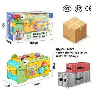 Jouet éducatif sensoriel pour bébé Zhorya, crocodile multifonctionnel, instruments de musique piano et jeux de pêche pour enfants - Product Image 6