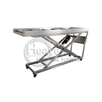 Système hydraulique électrique en acier inoxydable 201 de style américain Poussoir de corps mortuaire 250KGS Capacité de charge Chariot mortuaire