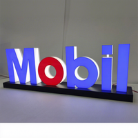 Letras de Canal Luminosas LED Acrílicas para Publicidad de Empresas, Letrero LED Retroiluminado Acrílico 3D para Exteriores para Centros Comerciales