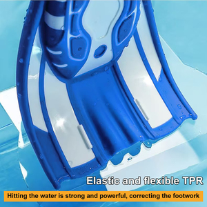 Palmes de natation en silicone pleine longueur à lame courte, confortables pour l'entraînement de natation en piscine - Product Image 5