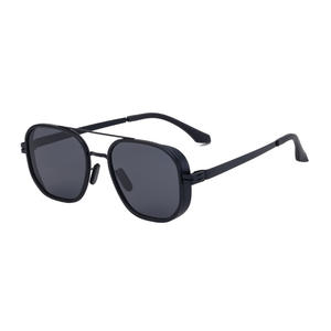 Gafas de Sol Polarizadas Personalizadas para Hombre, Montura Negra, Lentes TAC, Protección UV400, Antideslumbrantes, para Conducir, Protección Solar para Exteriores, Estilo Instagram - Product Image 3
