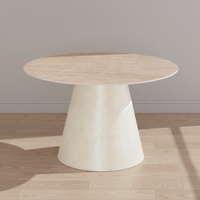 Table de cuisine ronde extensible moderne et stable pour petit appartement, idéale pour une utilisation domestique