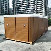 Système de contrôle intelligent pour spa Infinity, hôtel moderne et écologique avec drain, 40 jets combinés pour massage et vue panoramique sur le ciel
