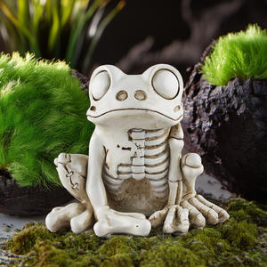 Figura Decorativa de Rana <span class=keywords><strong>Esqueleto</strong></span> de Resina - Decoración de Mesa para Halloween, Ambiente Festivo y Exhibición Navideña - Product Image 1