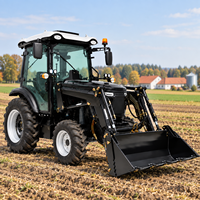 Tracteur Euro 5 homologué pour la route, 50 CV, pour le marché polonais, moteur Stage V, tracteur agricole compact, cabine, transmission par engrenages, boîte de vitesses à pompe