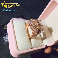 Bague Hip Hop en Argent Sterling 925 Personnalisée avec Diamants Moissanite VVS, Bijoux Fins, Style Iced Out, Buss Down