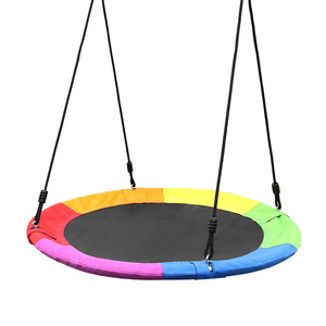 Columpio redondo de tela Oxford de seis colores, 100 cm, columpio colgante para árbol para exteriores, equipo de juegos para niños - Product Image 1