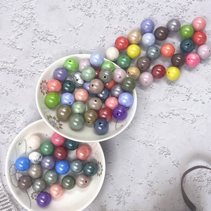 อุปกรณ์ทำเครื่องประดับกำไลข้อมือแบบ DIY ปลอดสาร BPA ลูกปัดซิลิโคนโอปอลทรงกลมขนาด 15 มม. หลายสี - Product Image 2